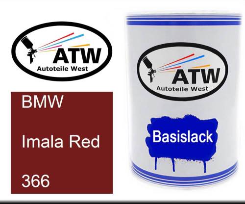 BMW, Imala Red, 366: 500ml Lackdose, von ATW Autoteile West.